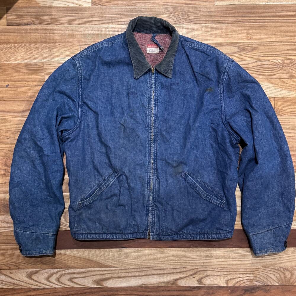 Vintage 1950s Big Mac JCPenney Workwear Denim Jacket Men's L Blanket Lined